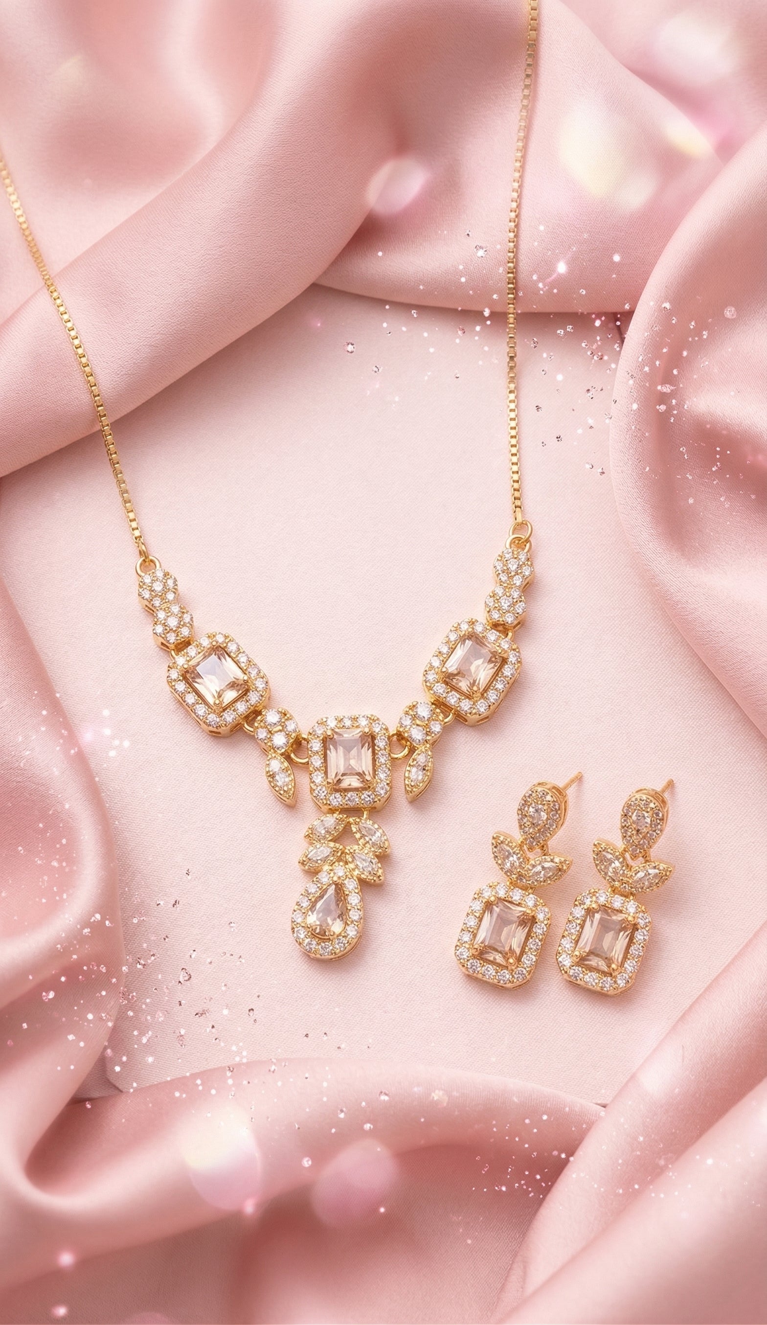 Cutelia Royal Glow Necklace Set ✨