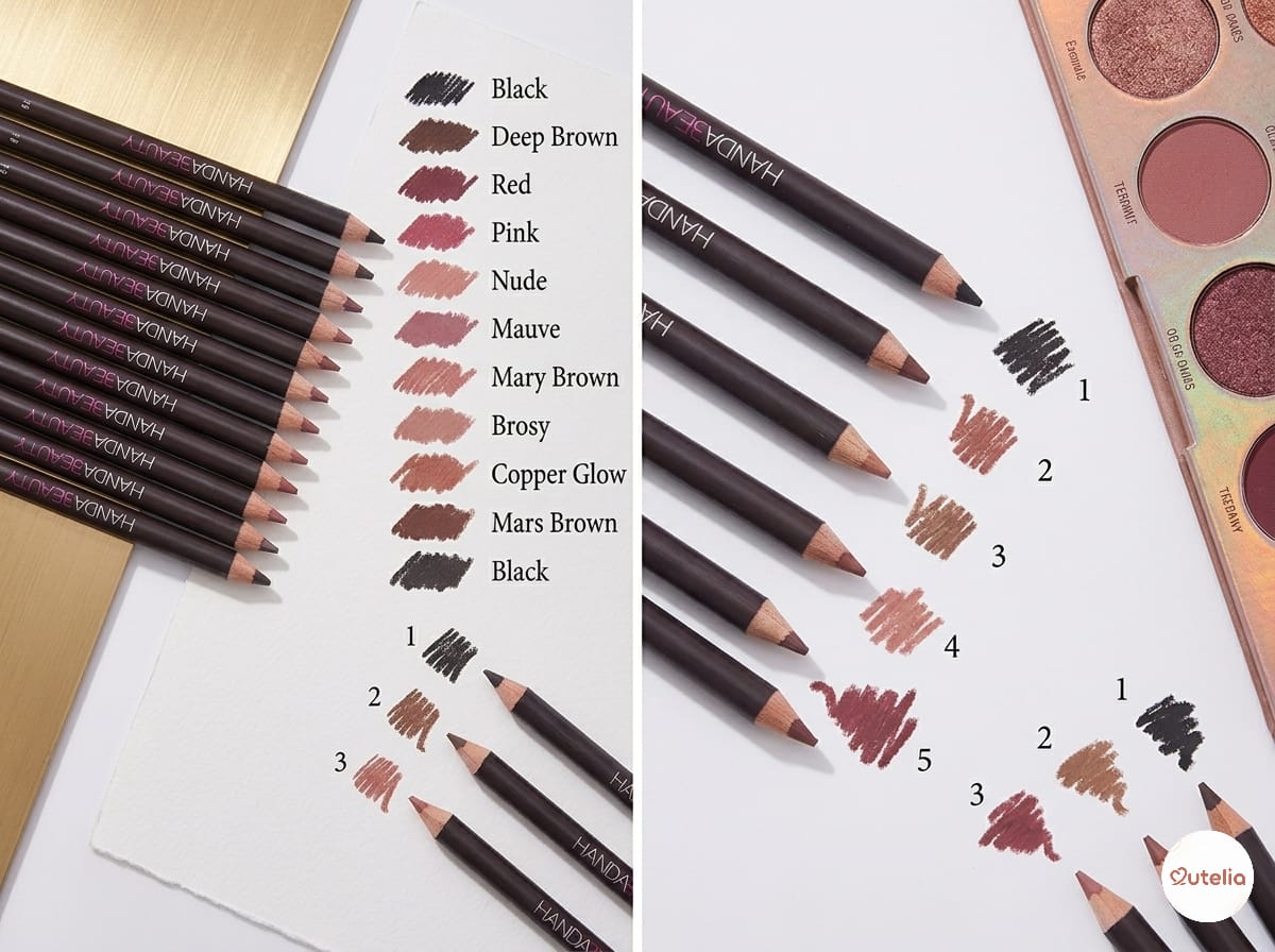 12-PC Eyeliner & Lip Liner Set – Matte, Long-Lasting & Highly Pigmented
