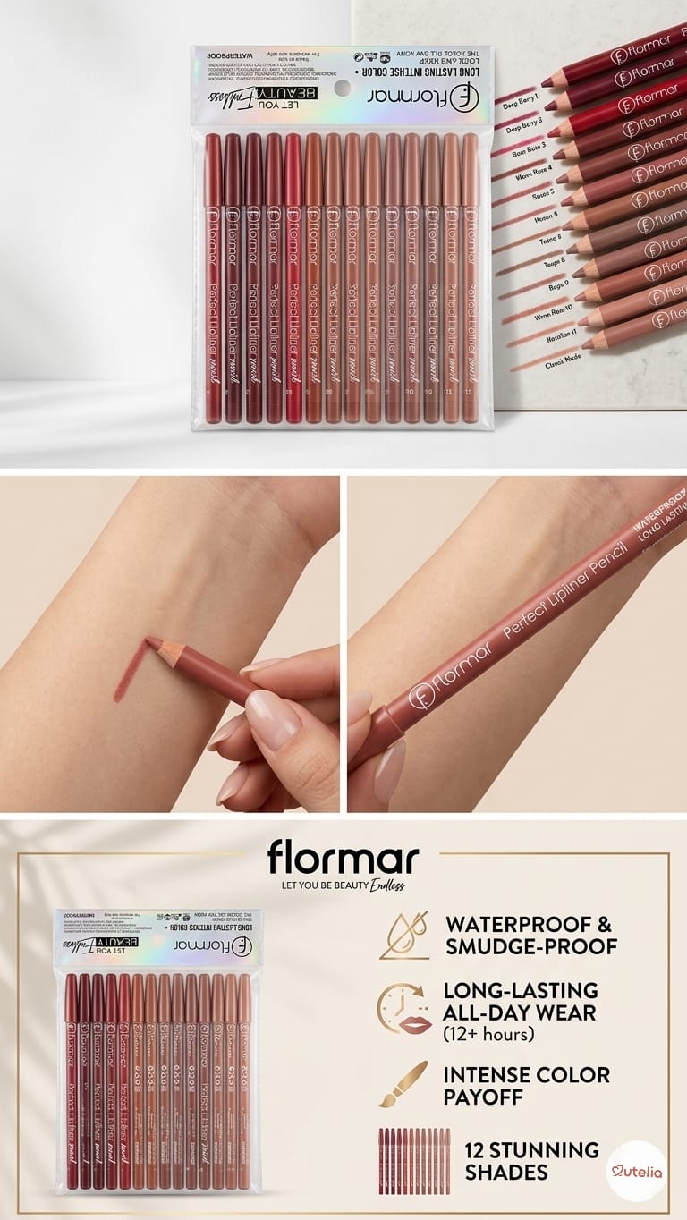 🎀 12-Piece Lip Liner Set – Long-Lasting & Highly Pigmented