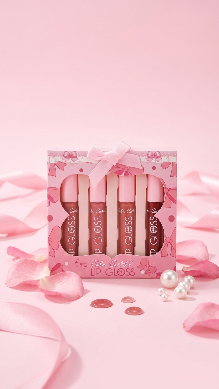 🎀 Lip Gloss Set – Soft Shine Collection 4 in 1